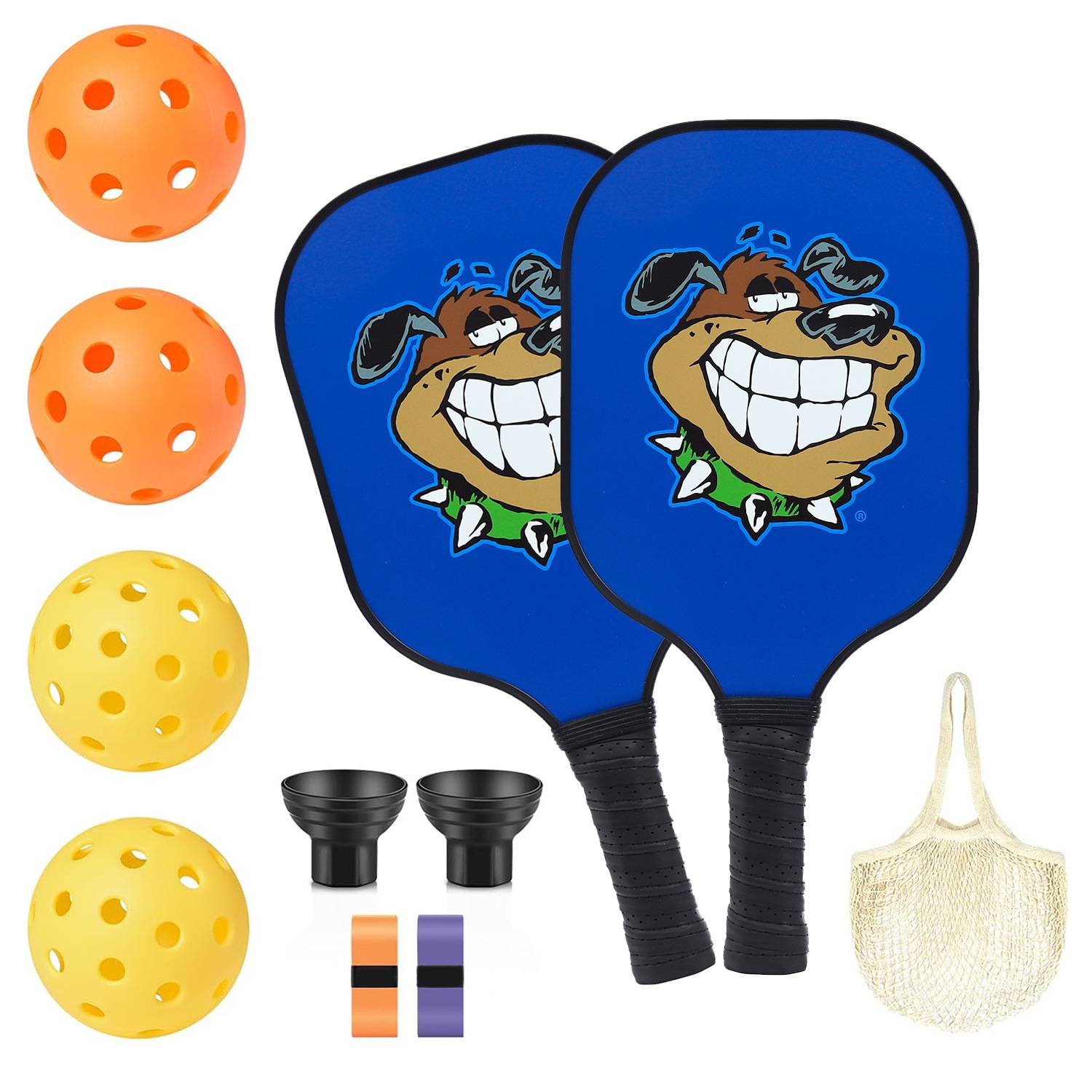 Meng dog blue-glass fiber double shot+handbag+4 ball+ball pickup+hand glue